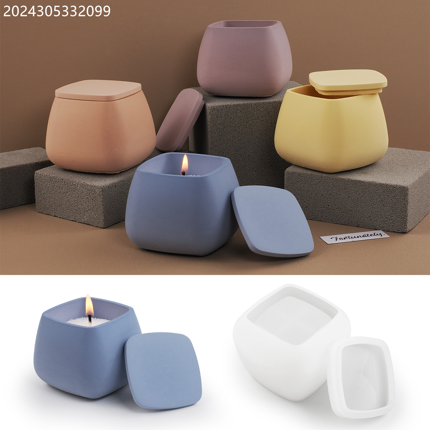 Ceramic Candle Vessel - DIY Epoxy Cement Plaster Silicone Mold