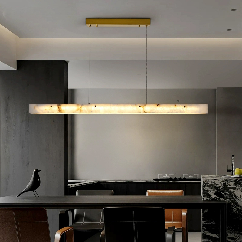 Interior Design Kitchen Modern - Postmodern Marble Long Pendant Light Decor