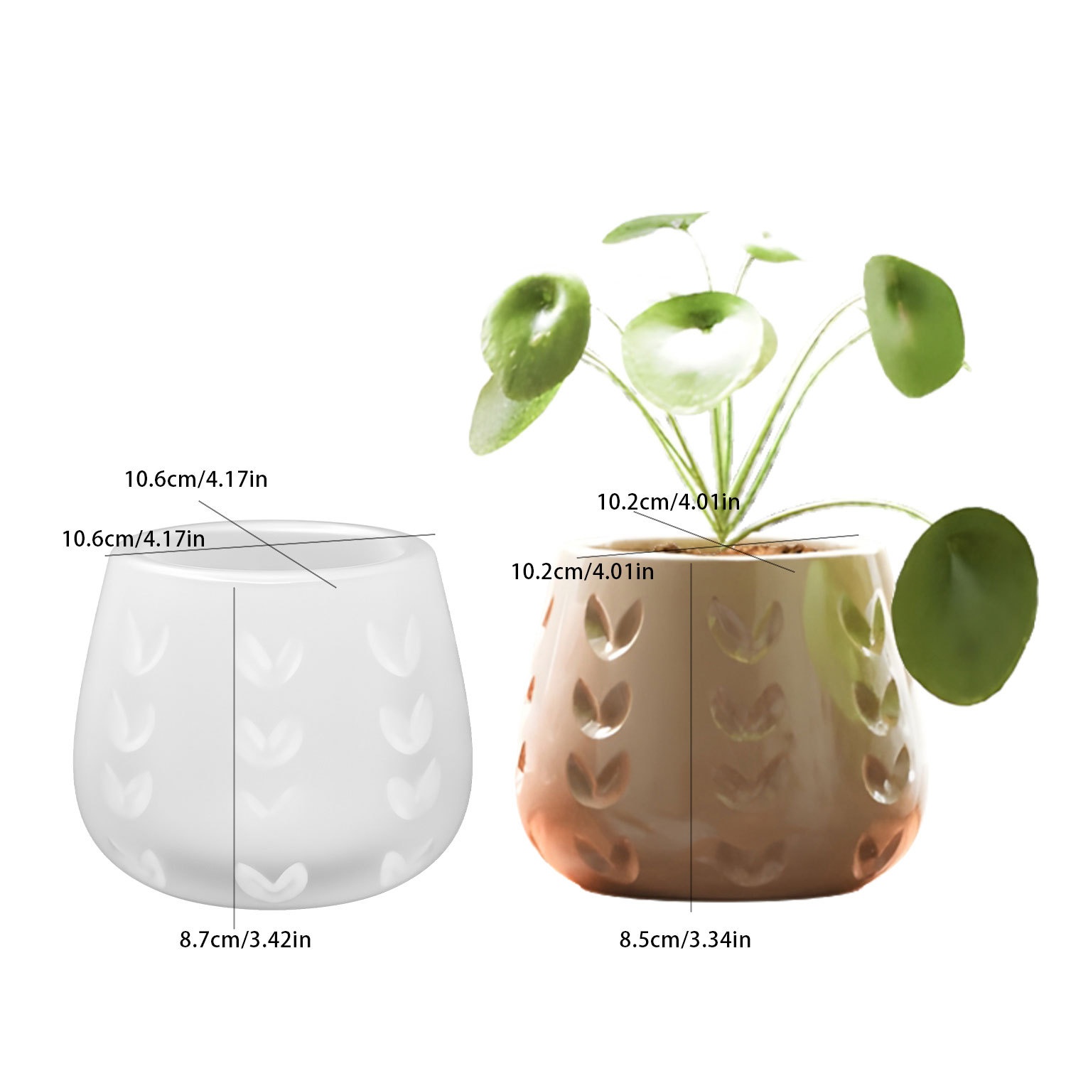 Ceramic Candle Vessel - DIY epoxy resin mold heart-shaped liner,