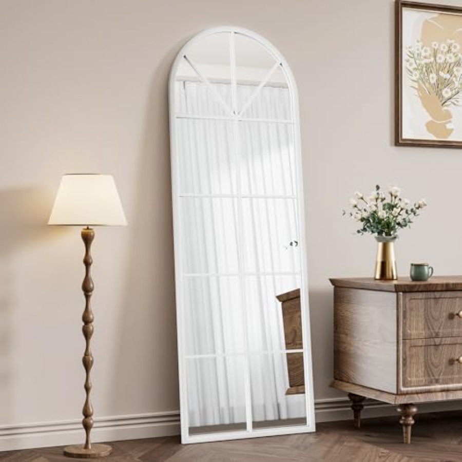 Arch Mirror Leaning - Arched Full Length Mirror, 65