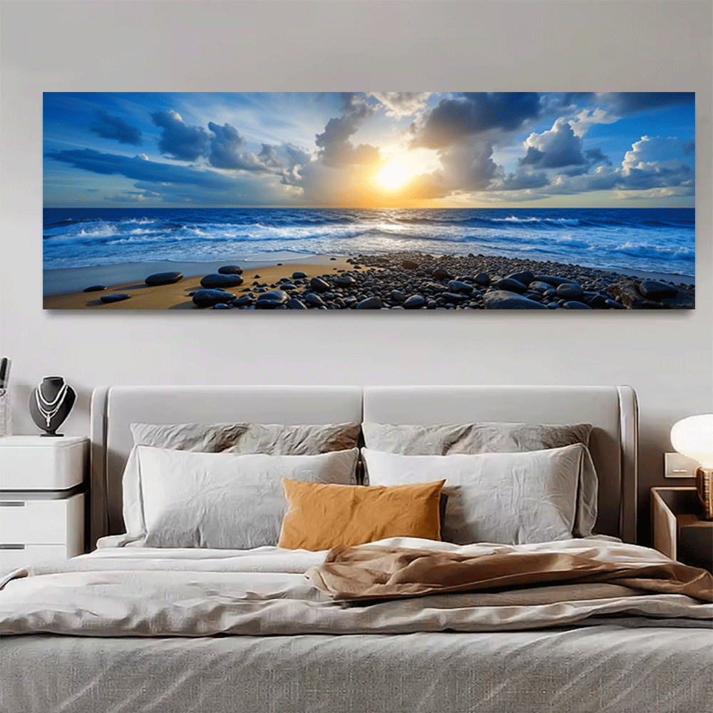 Interior Design Usa - 1PC-Canvas poster Unframed Ocean Sunset Beach