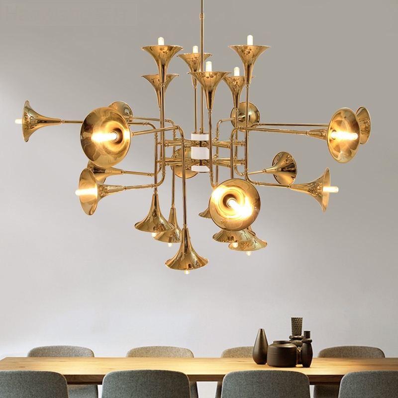 Interior Design Kitchen And Living Room - Nordic Trumpet Pendant Lamp for Kitchen