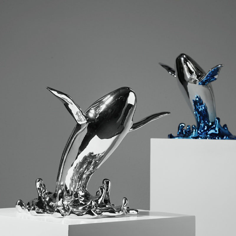 Interior Design Xmas - Creative Jumping Whale Sculpture Lobby Hotel