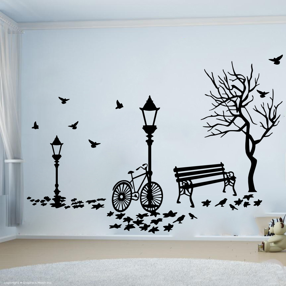 Modern Autumn Landscape Bike T - Interior Design Magazine review and price