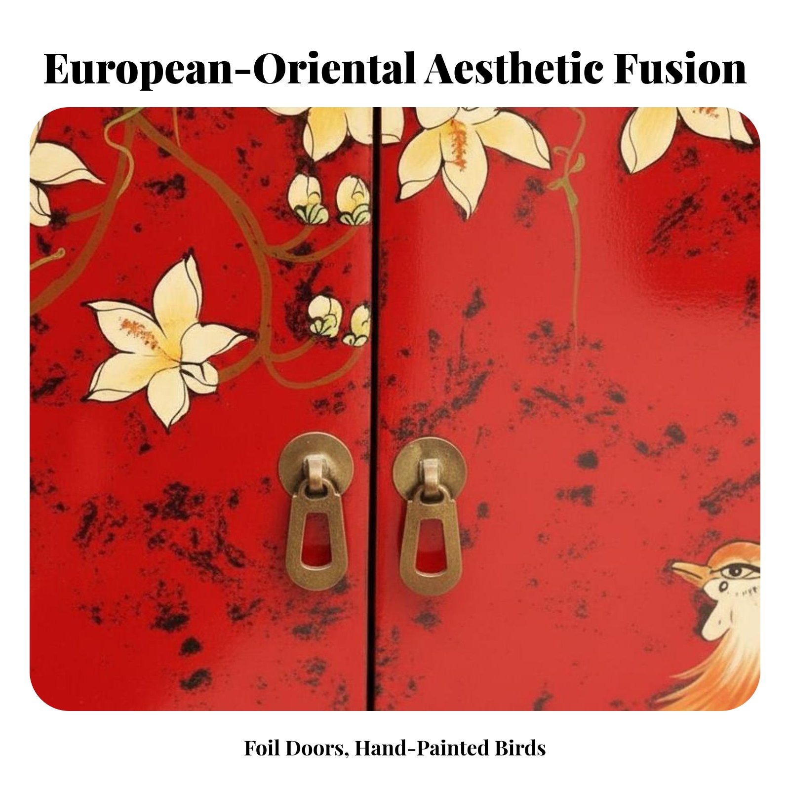 Hand-Painted 2-Door Cabinet Eu - Interior Design Usa review and price