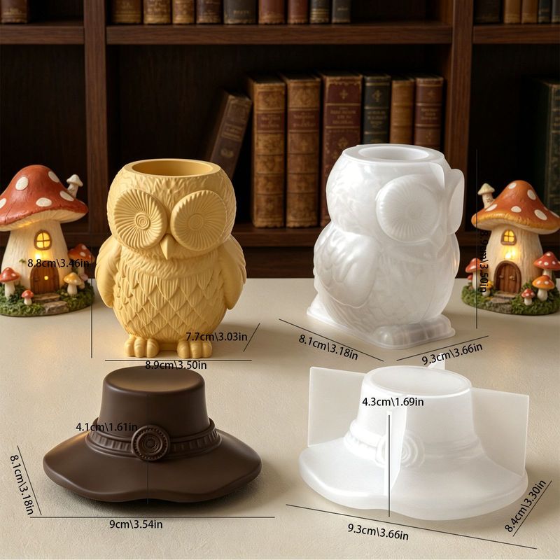 2Set of silicone molds for owl - Ceramic Candle Vessel review and price