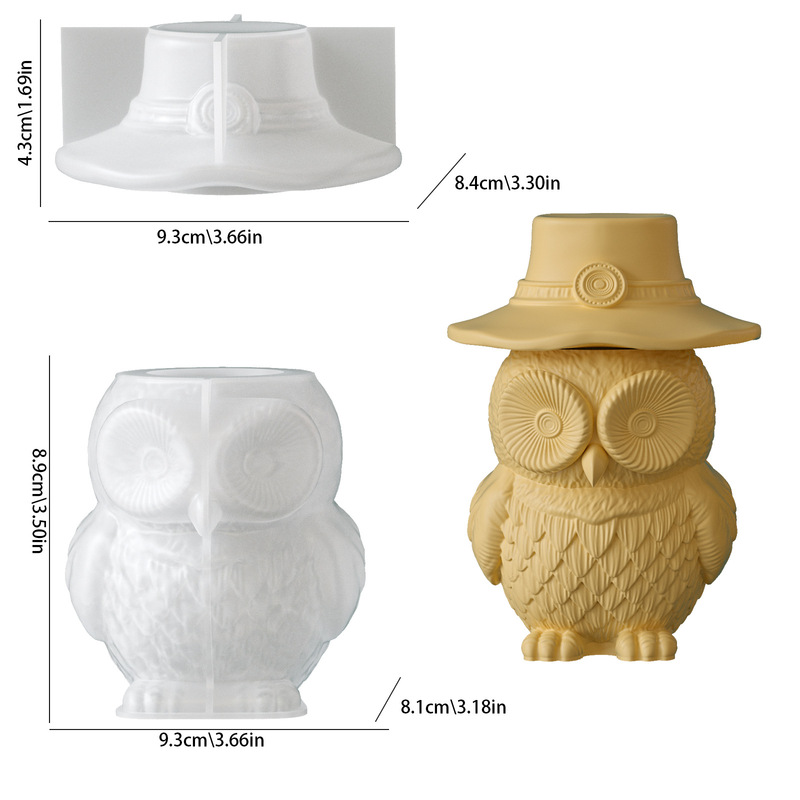 2Set of silicone molds for owl - Ceramic Candle Vessel review and price