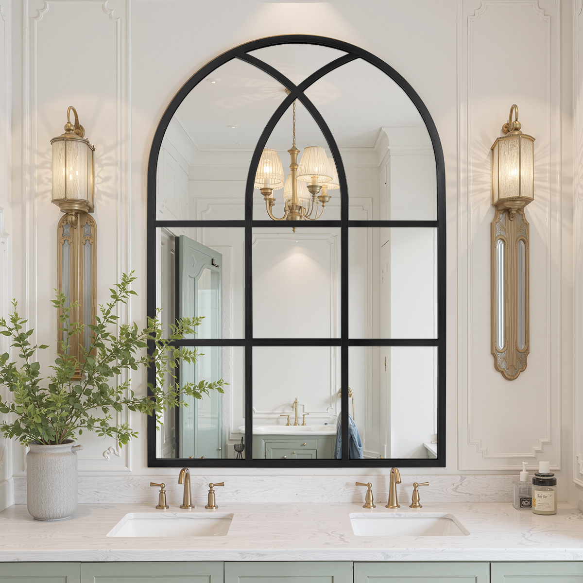 Elegant Arched Window Style Ba - Arch Mirror Leaning review and price