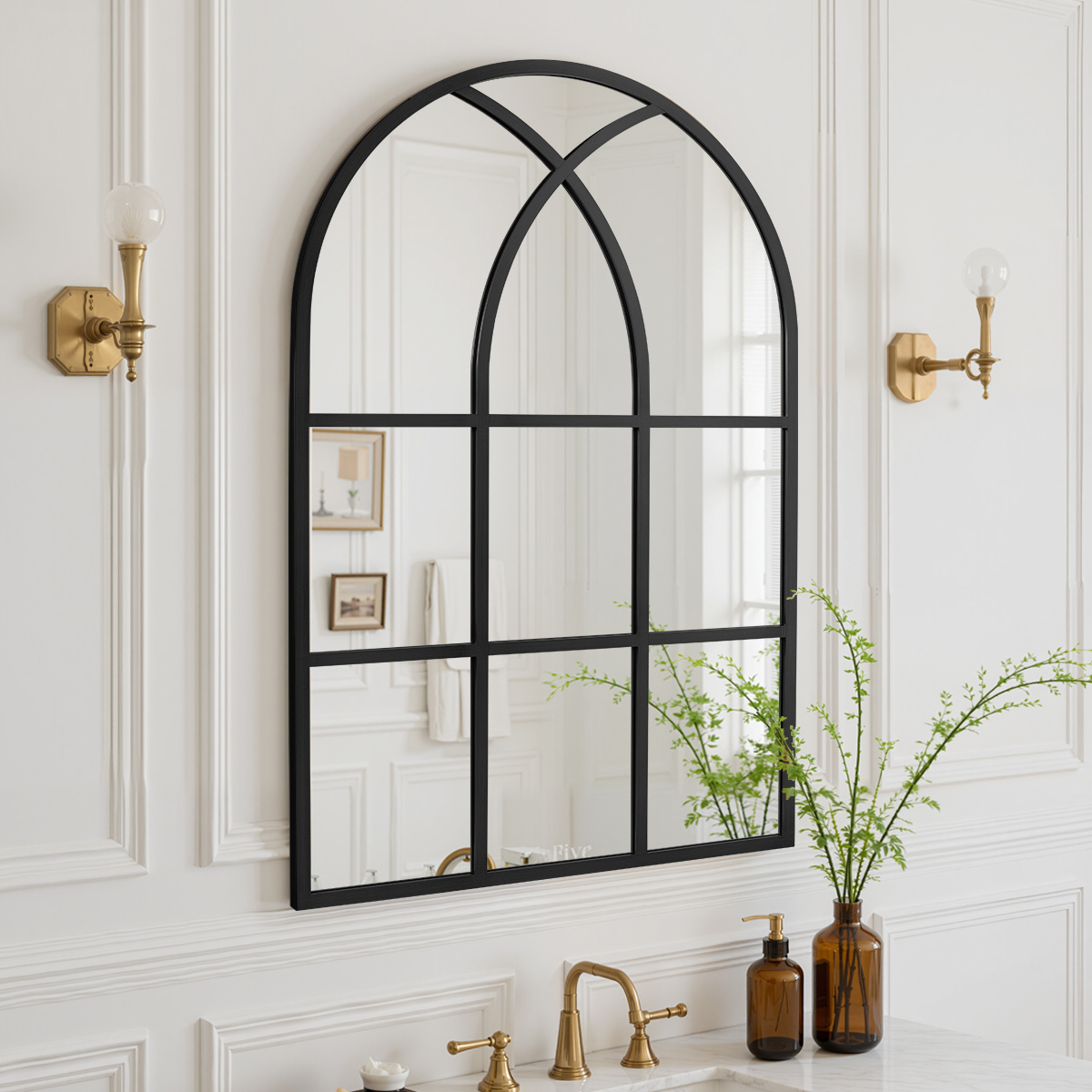 Elegant Arched Window Style Ba - Arch Mirror Leaning review and price