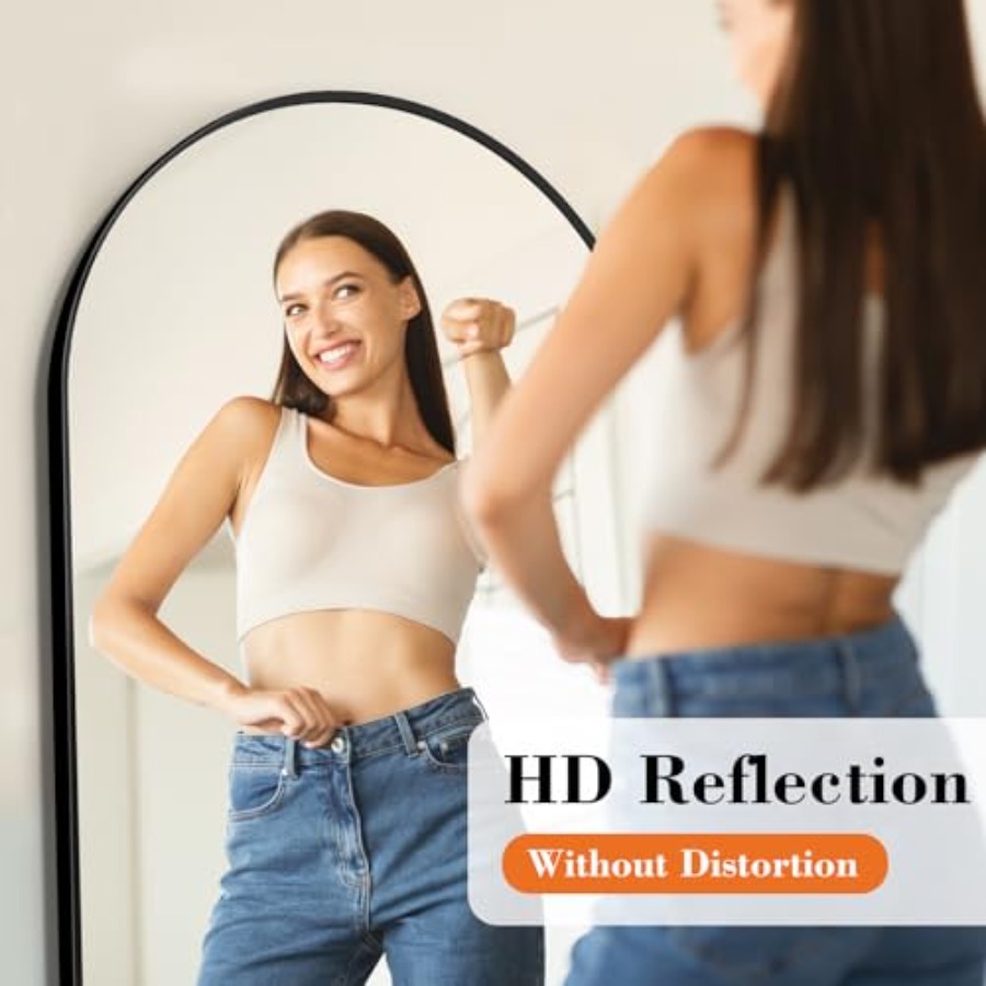 Arched Full Length Mirror with - Arch Mirror Leaning review and price