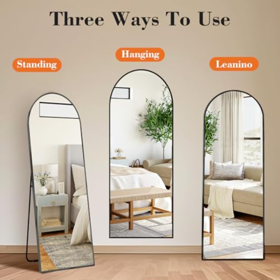 Arched Full Length Mirror with - Arch Mirror Leaning review and price