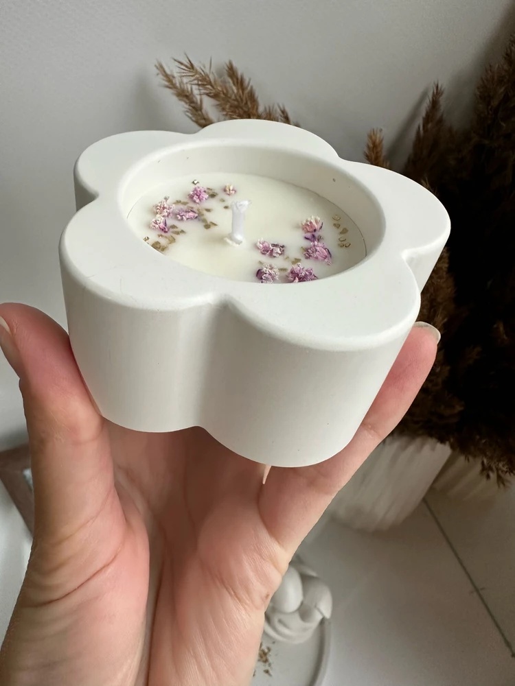 3D Plum Blossom shaped Cylindr - Ceramic Candle Vessel review and price