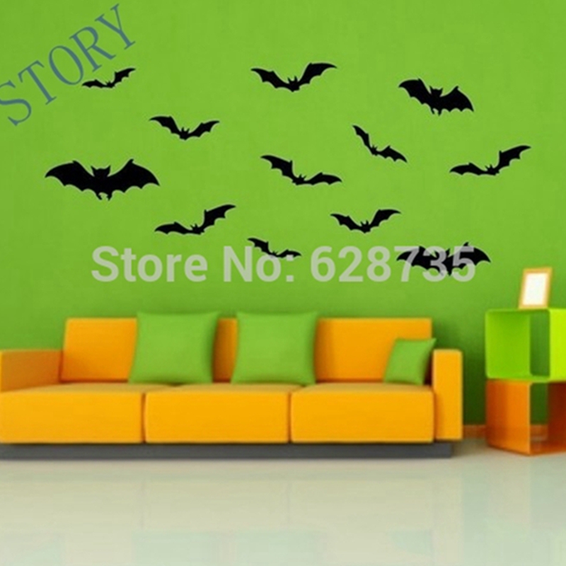 12pcs Bats Vinyl Wall Sticker  - Interior Design Magazine review and price