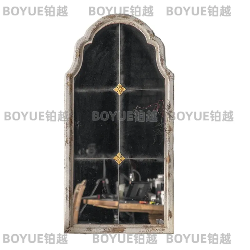 French Carved Wood Arched Floo - Arch Mirror Leaning review and price