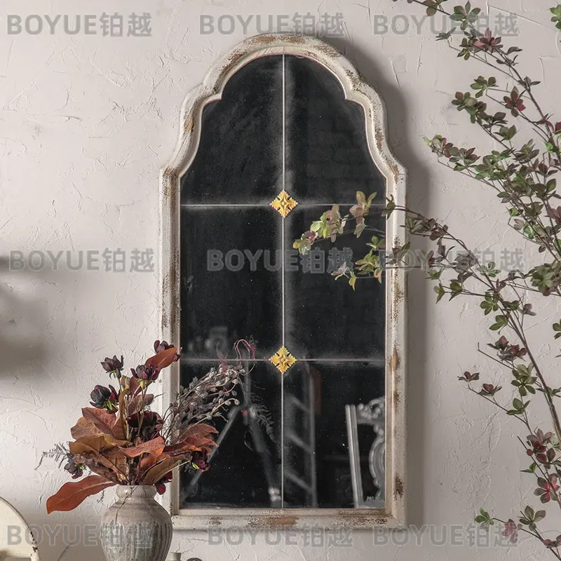 French Carved Wood Arched Floo - Arch Mirror Leaning review and price