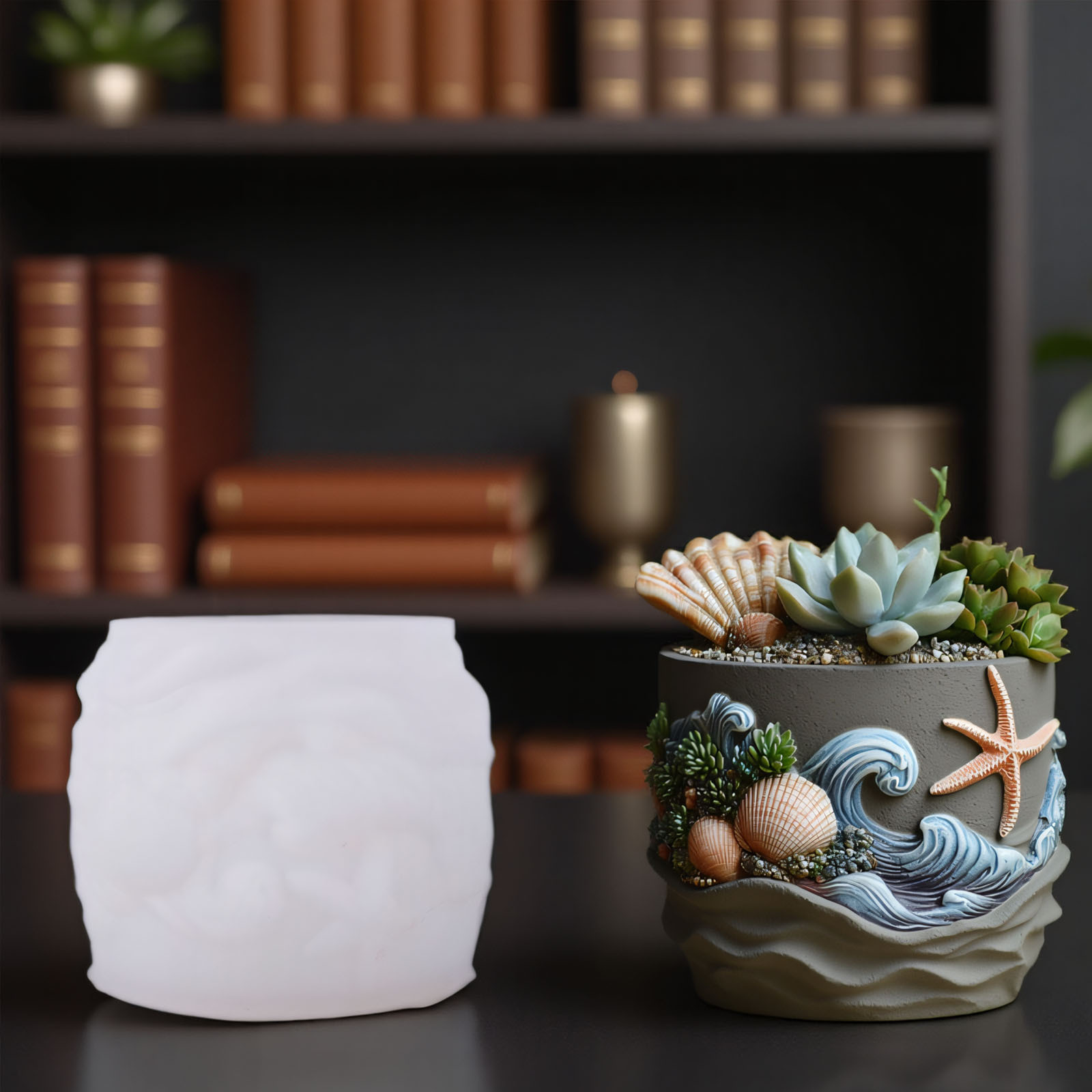 Marine Life Relief Succulent P - Ceramic Candle Vessel review and price