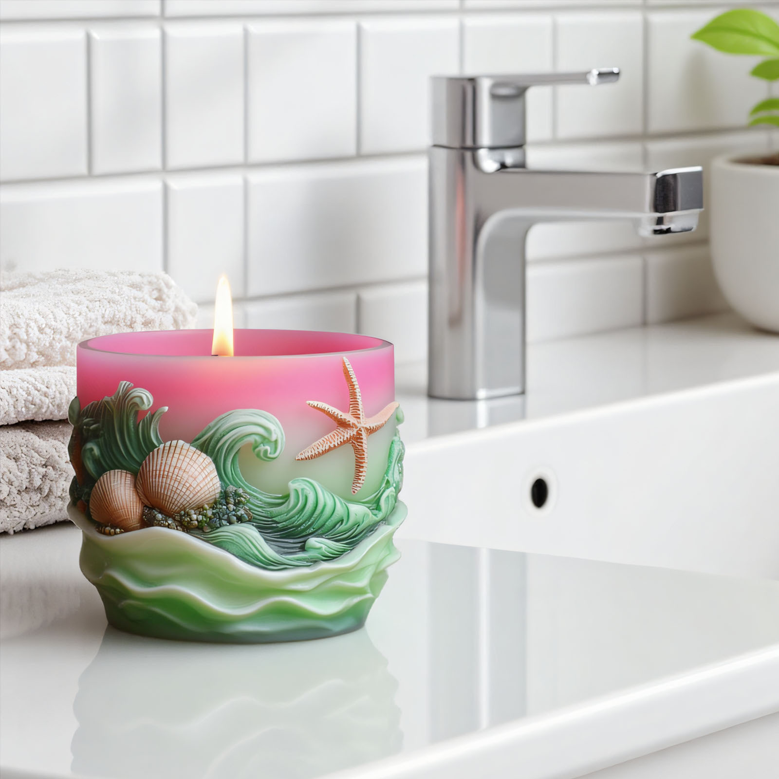 Marine Life Relief Succulent P - Ceramic Candle Vessel review and price