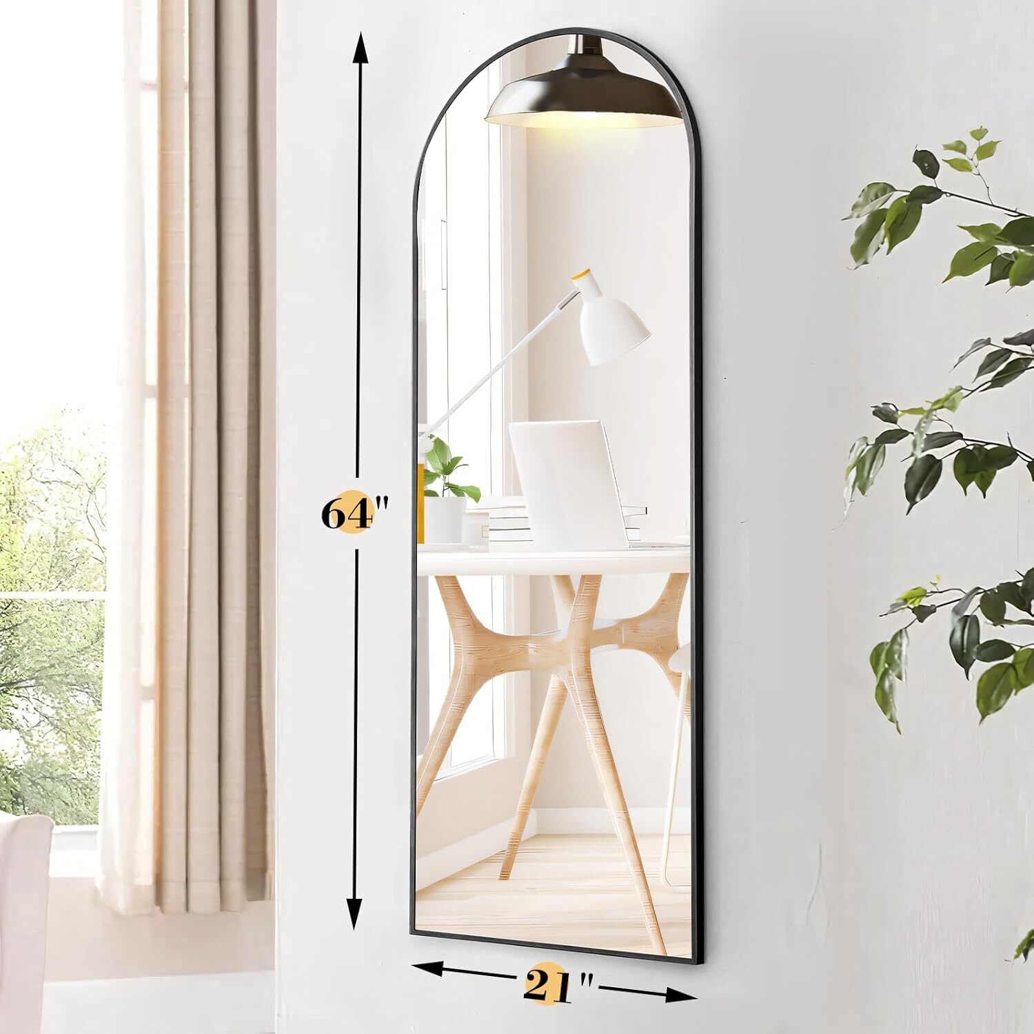 Standing Arched Mirror Full Le - Arch Mirror Leaning review and price