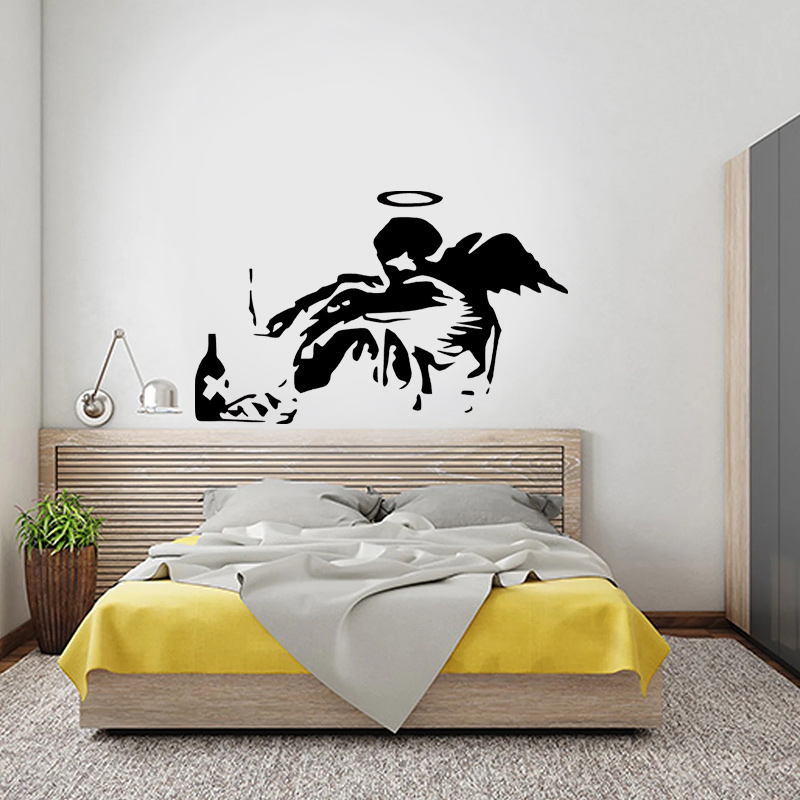 Banksy Fallen Angel Graffiti W - Interior Design Magazine review and price