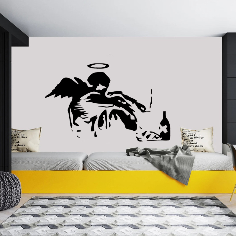 Banksy Fallen Angel Graffiti W - Interior Design Magazine review and price