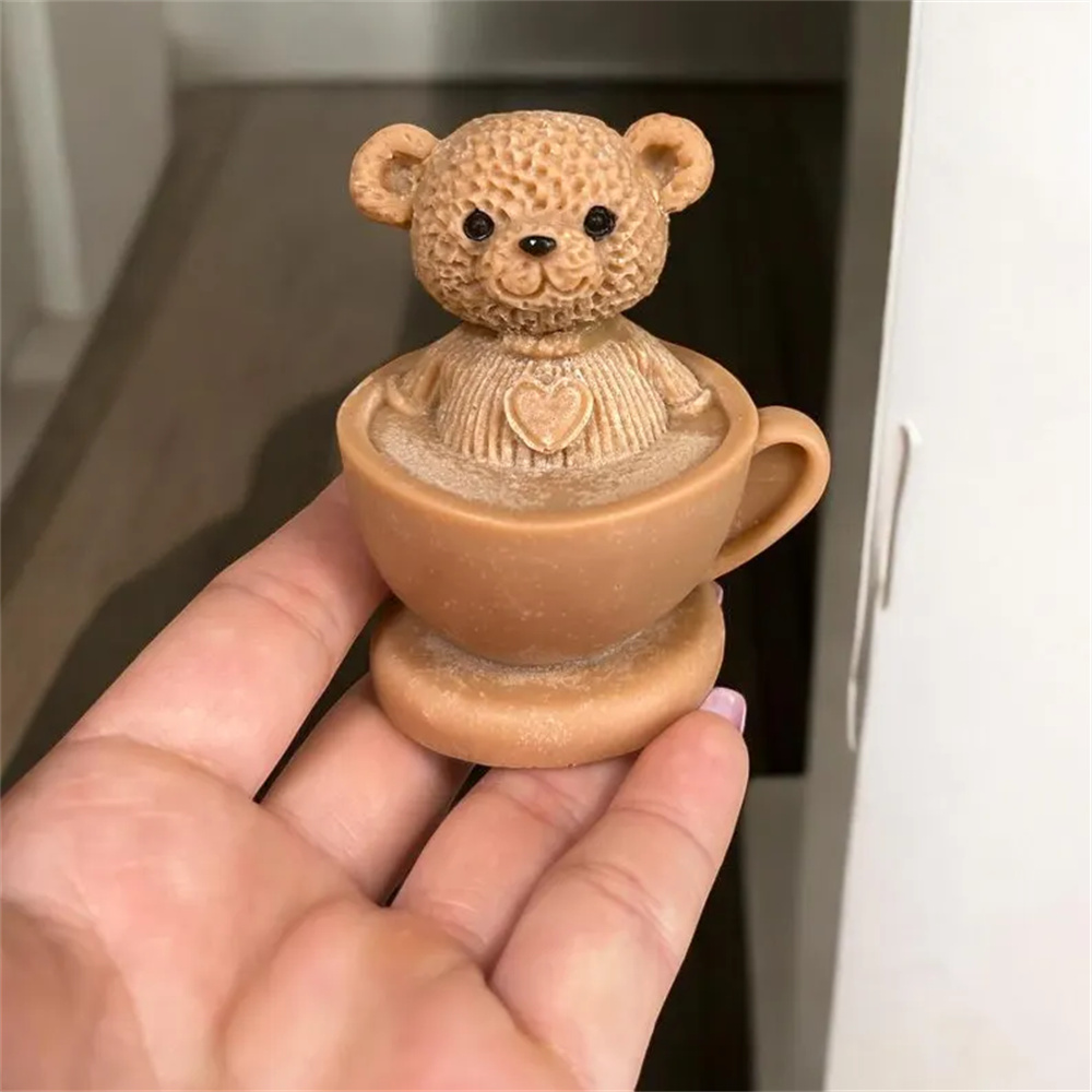 Teddy Bear in Cup Silicone Mol - Ceramic Candle Vessel review and price