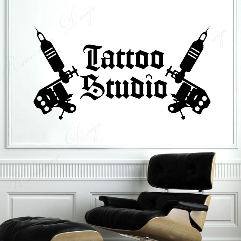 Tattoo Studio Logo Wall Sticke - Interior Design Magazine review and price